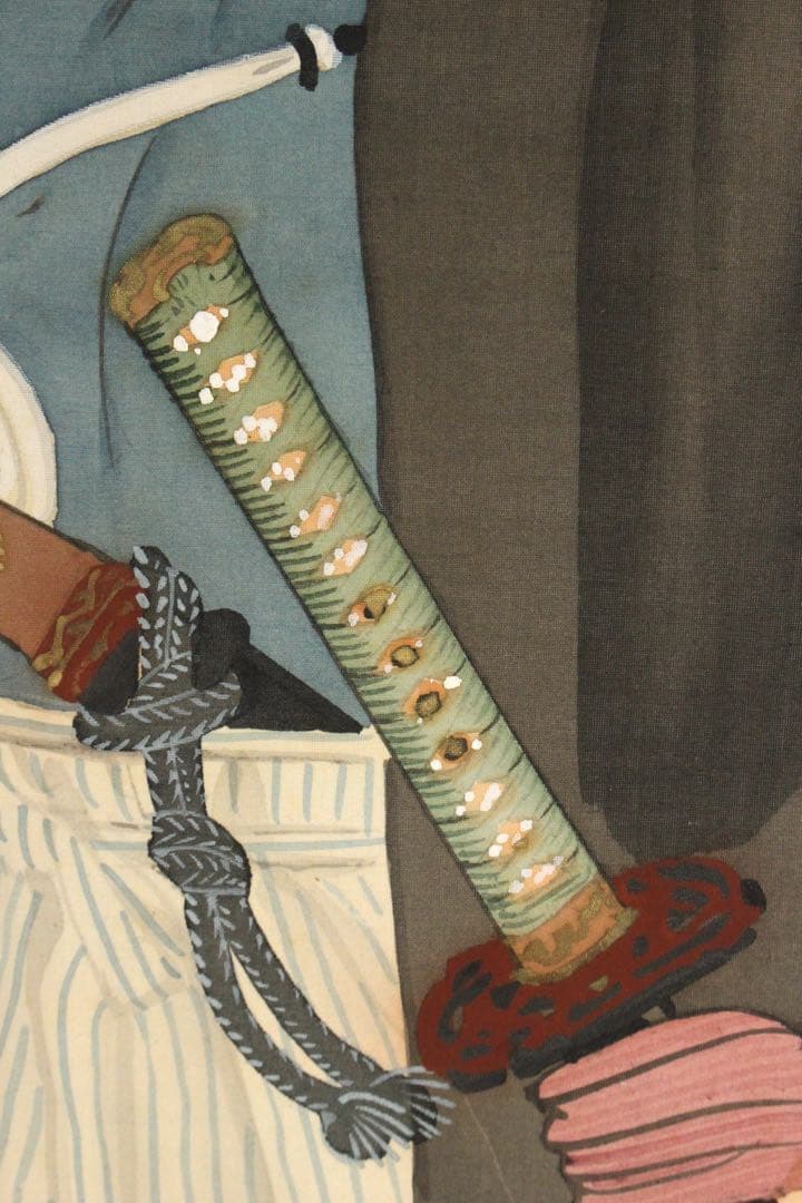 No5401 掛軸　公文菊仙　坂本龍馬像　画賛　絹本着色　合箱　肖像画　送料無料