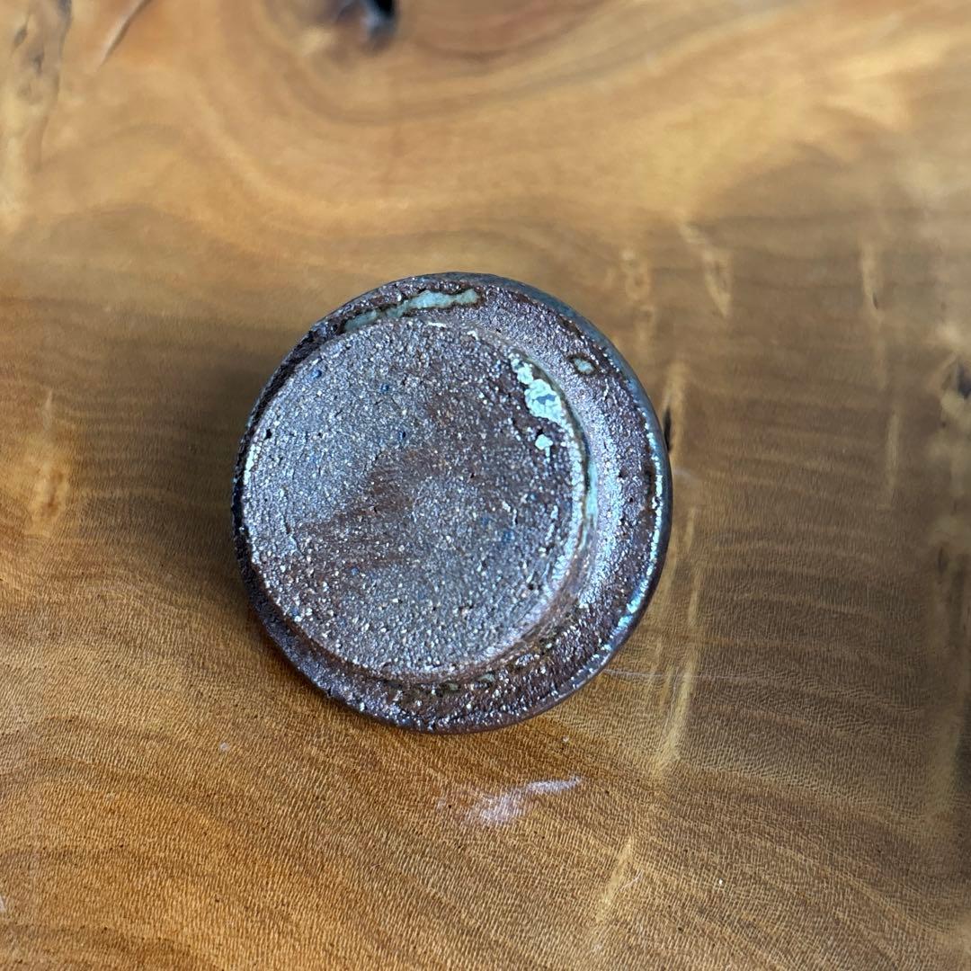 肥前黒牟田焼 丸田宣政作 茶入 茶道具 共箱