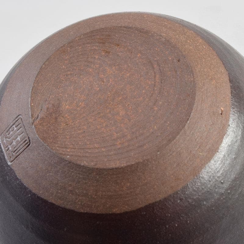 茶道具　平安　笹田有祥作　摸白玉文珠　茶入　仕覆付　共箱　V　9151