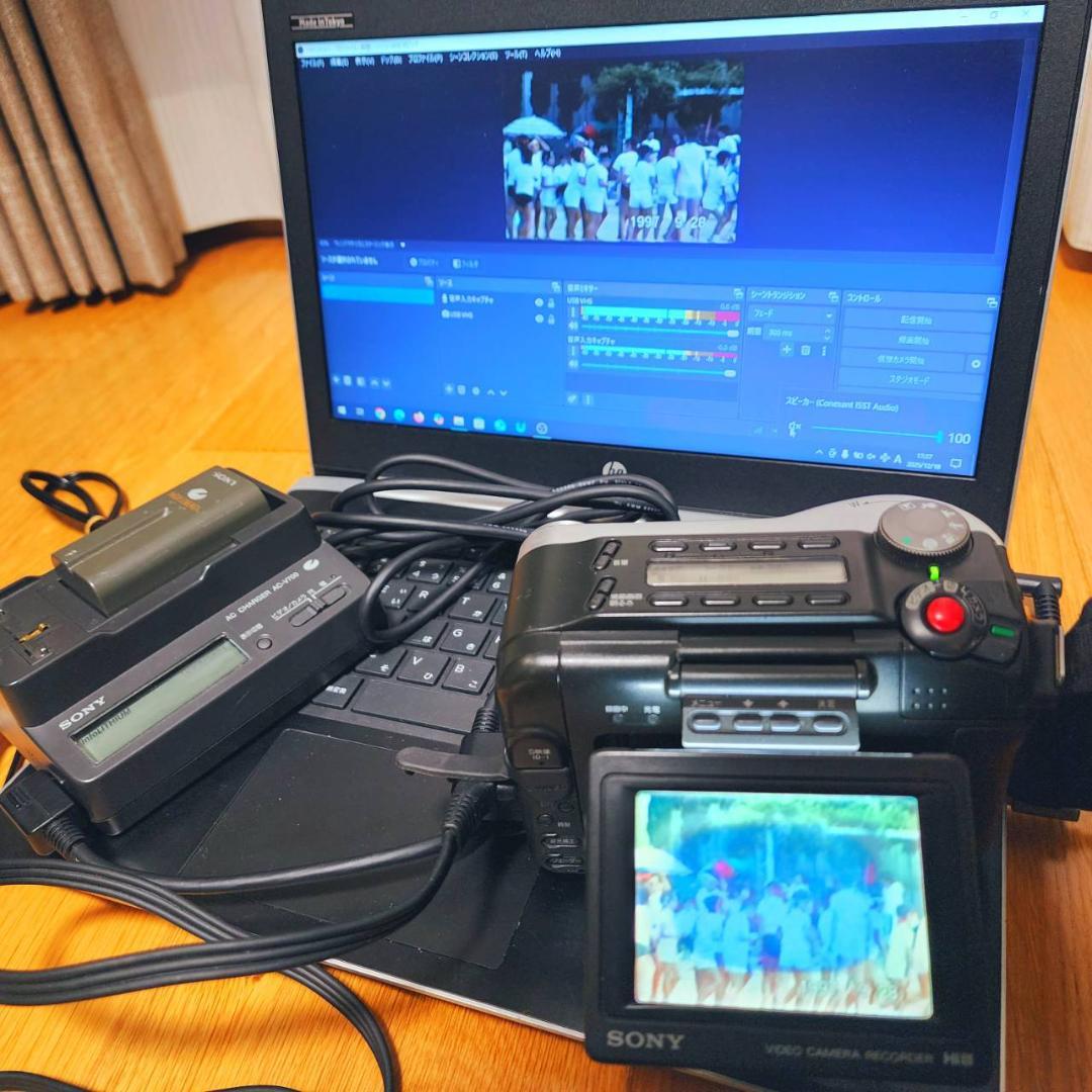 【動作確認済】希少 SONY 高画質 Hi8 ビデオカメラ CCD-SC65