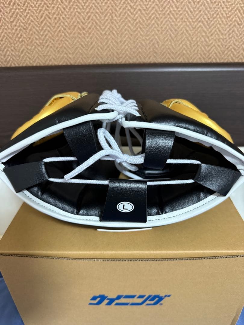 ウイニング winning ヘッドギア 黒／金 Lサイズ