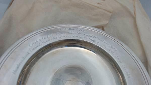 Mappin&Webb 昭和39年度 Armada Dish 純銀無垢 日興証券