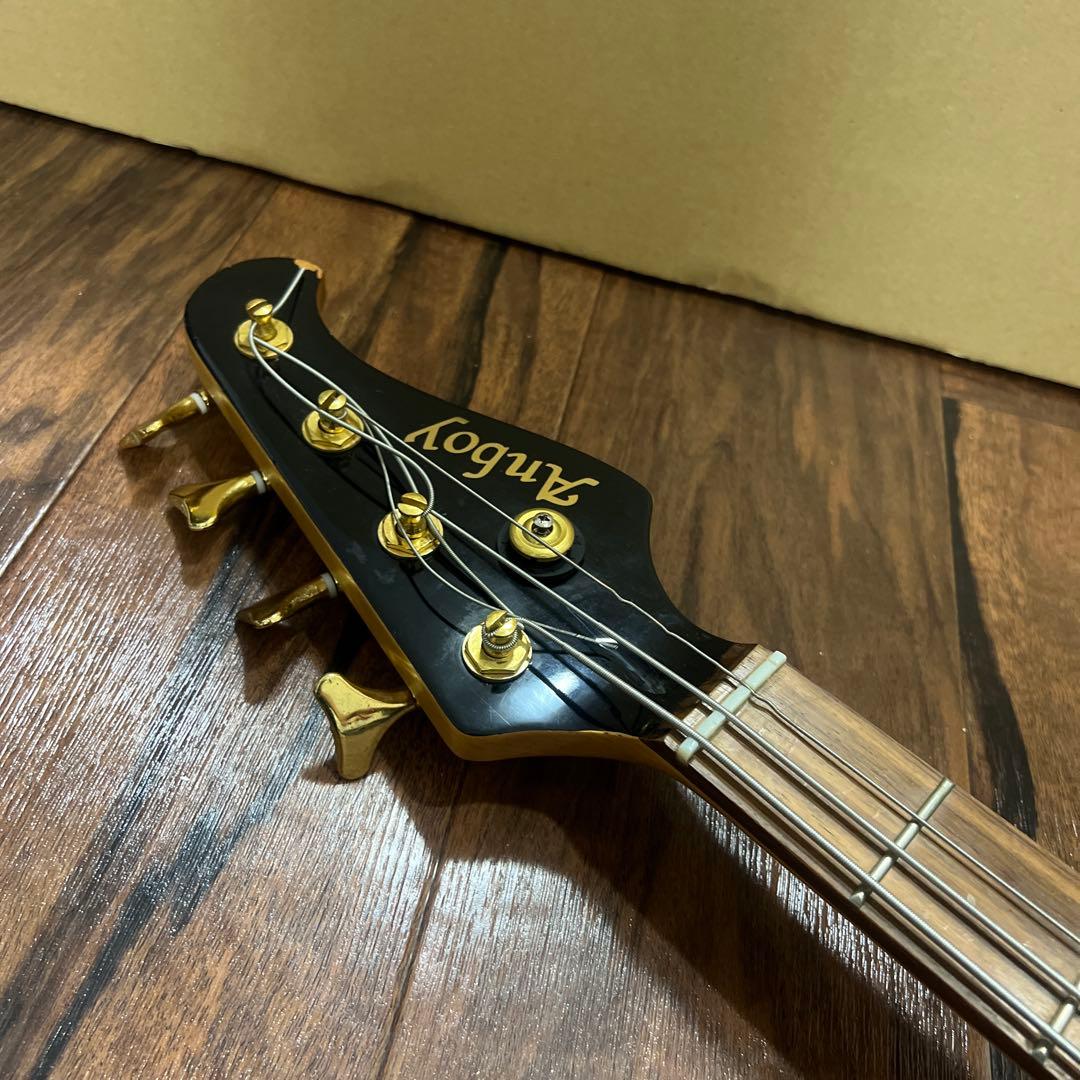 メンテナンス済♥️アンボイ ベースギター レッド ブラック ギター ベース