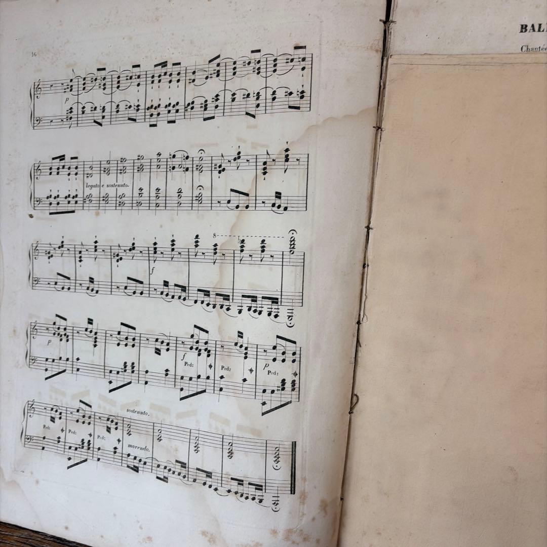 フランスアンティーク　1800年代の楽譜　希少　chanson シャンソン