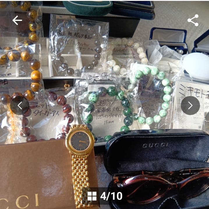 整理品ミキモトTASAKIバーバリーGUCCI財布サングラスFEILERパール