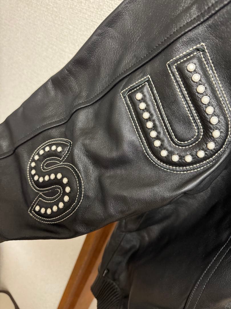 ジャケット・アウター Supreme Studded Arc Logo Leather Jacket