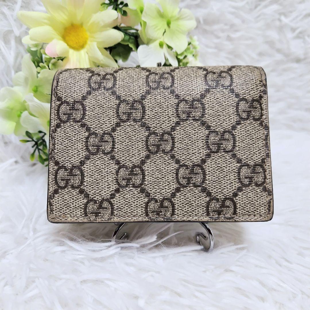 美品✨グッチ◇チェリーモチーフ二つ折り財布　スプリームPVC赤レザーゴールド金具