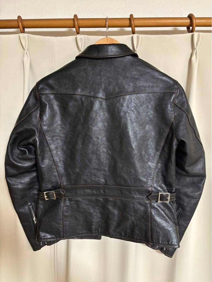 フラットヘッド　ホースハイドシングルライダース茶芯FN-LJ-HS005革ジャン