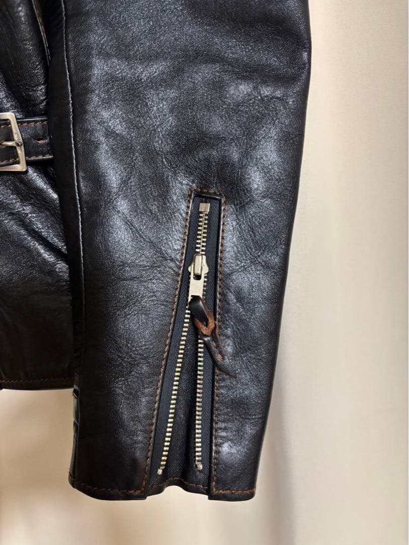 フラットヘッド　ホースハイドシングルライダース茶芯FN-LJ-HS005革ジャン