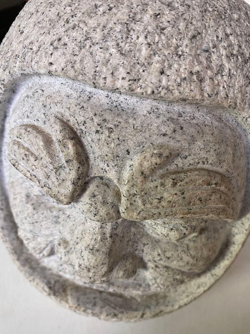 だるま石　御影石　達磨　だるま　ダルマ　置物　彫刻　縁起物　骨董　オブジェ