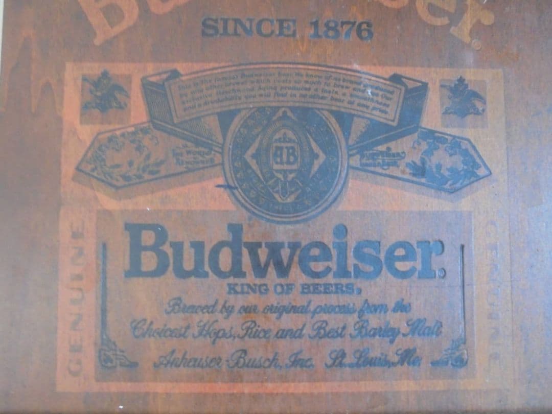 AKa6771　Ｂｕｄｗｅｉｓｅｒ　バドワイザー　木製保管箱