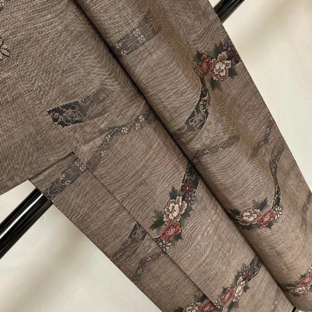 b44 正絹　袷　本場大島紬　都喜エ門　証紙　未使用しつけ付　着物