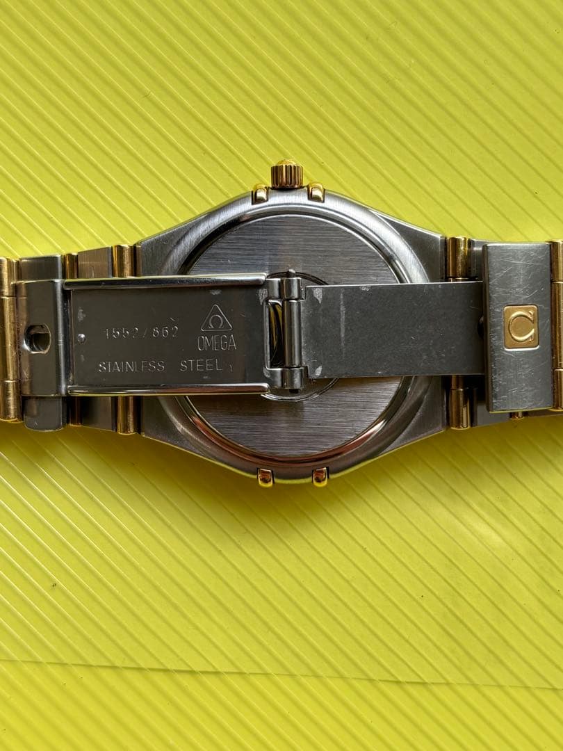 OMEGA クォーツ腕時計 ゴールド/シルバー18K