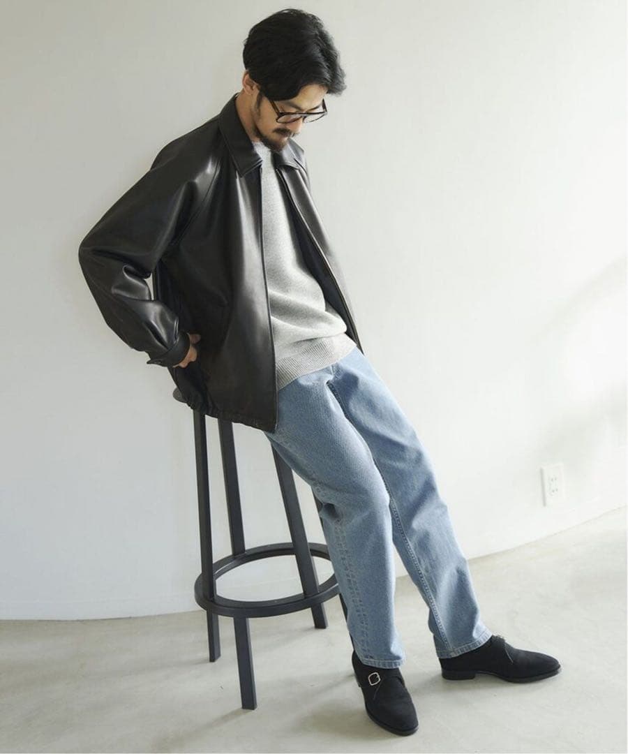 ■【LA BOUCLE / ラブークル】 ショートブルゾン ラムレザー