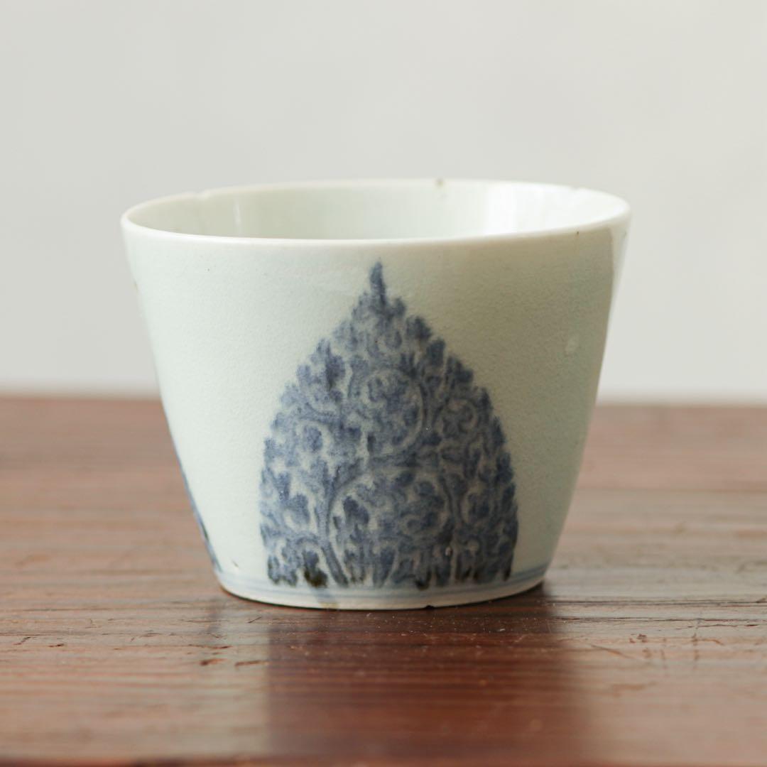 古伊万里　伊万里　江戸　中期　型紙摺　印判手　蕎麦猪口　金継ぎ　材料