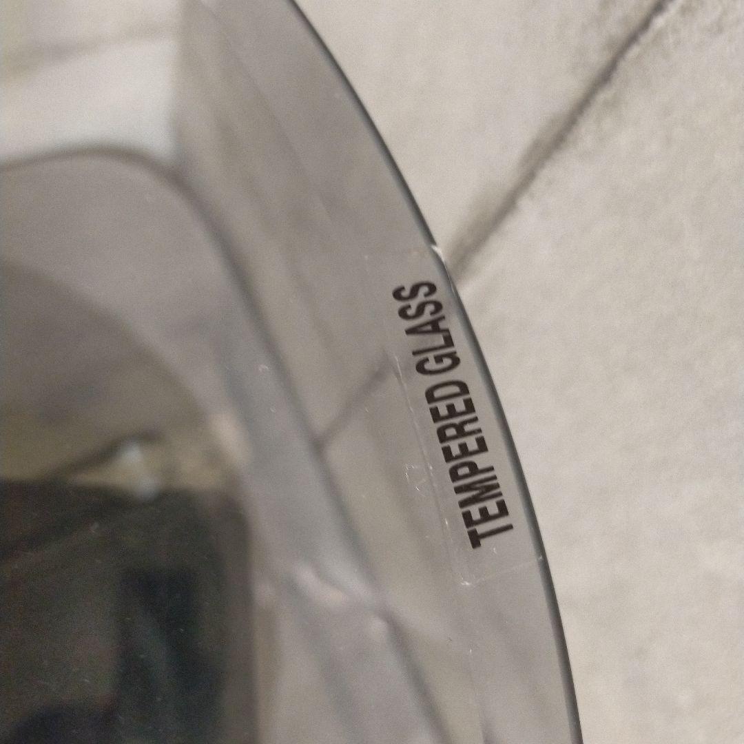 【極美品】円形ガラステーブル ブラックよりのグレー