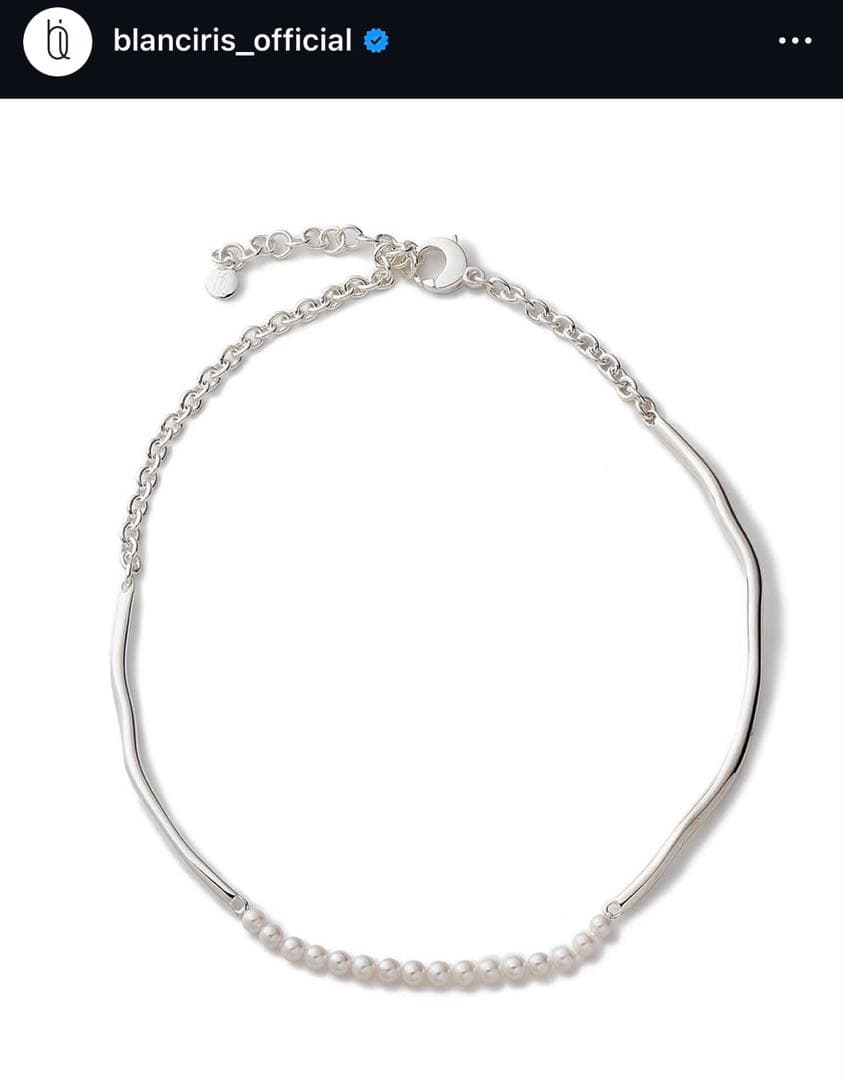 blanc iris シルバーパールネックレス