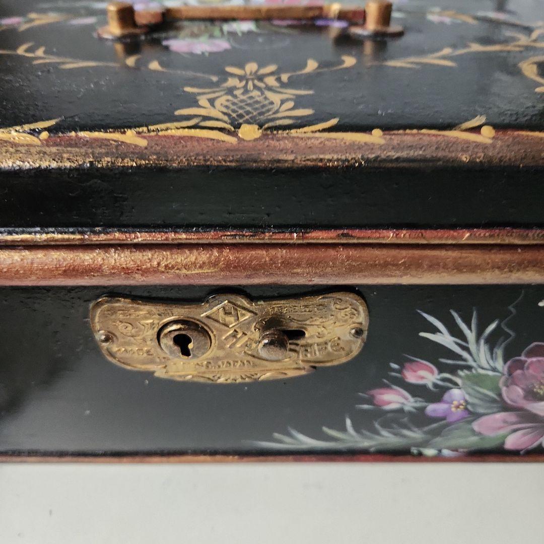 昭和レトロ手提げ金庫　リメイク 金庫でもアクセサリー入れでも<売り切り激安出品>