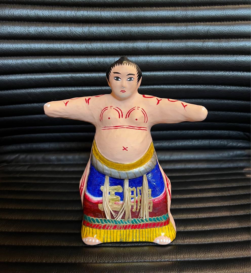 長門張子　角力　王鵬　横綱　民芸品　郷土玩具