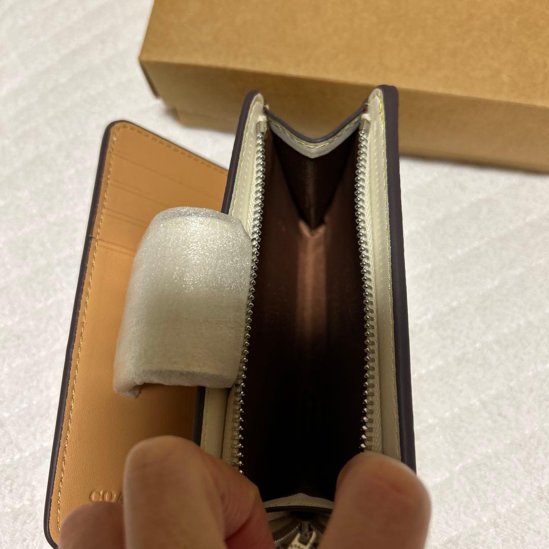 coach ミディアムウォレット　フラプリント　二つ折り