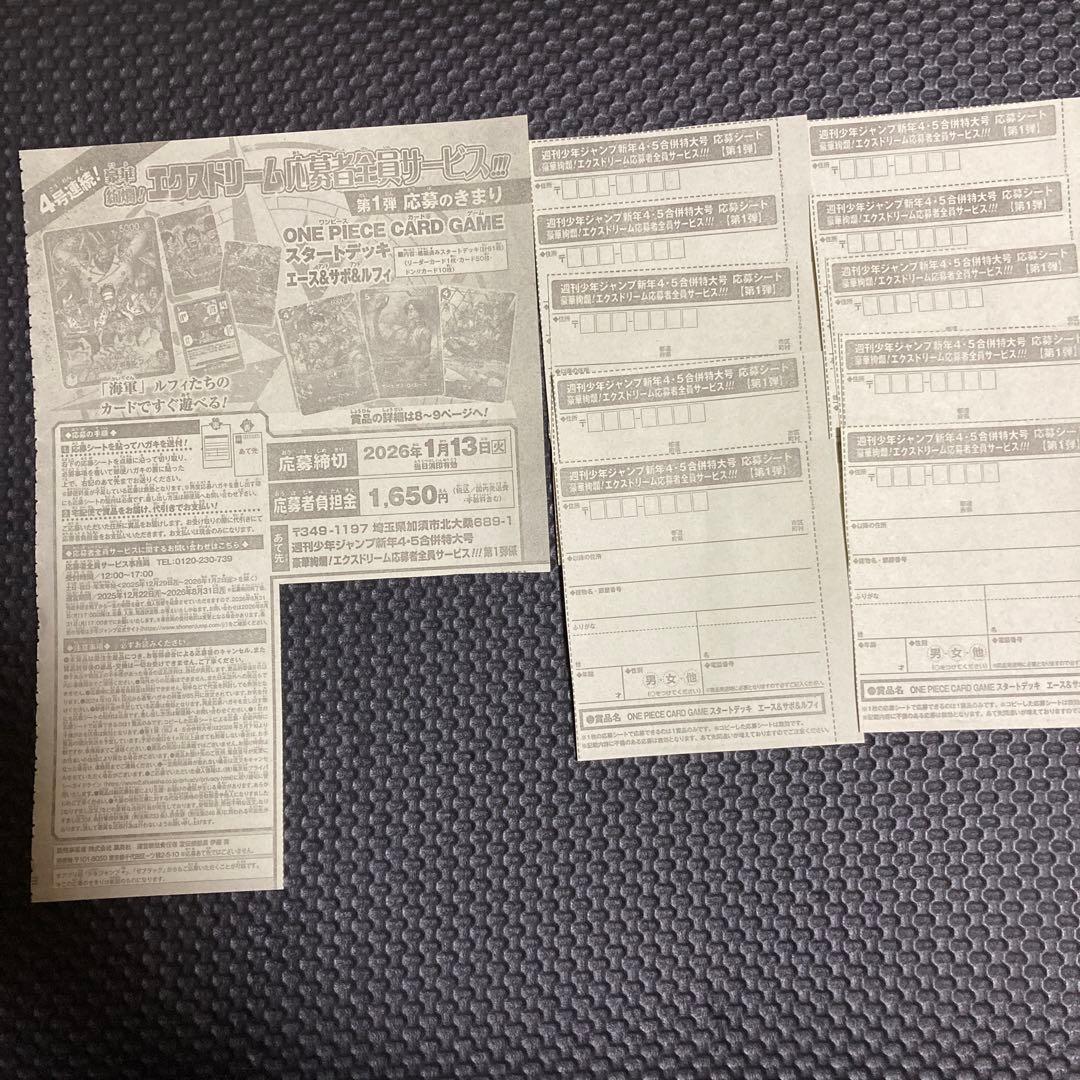 10枚セット 週刊少年ジャンプ 4・5号 応募券