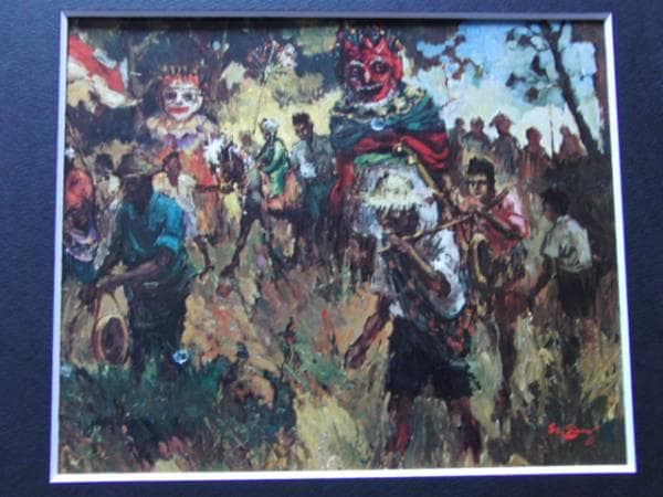 SIAUW SWIE THJING（蕭瑞清）、割礼、希少な額装用大判画集画