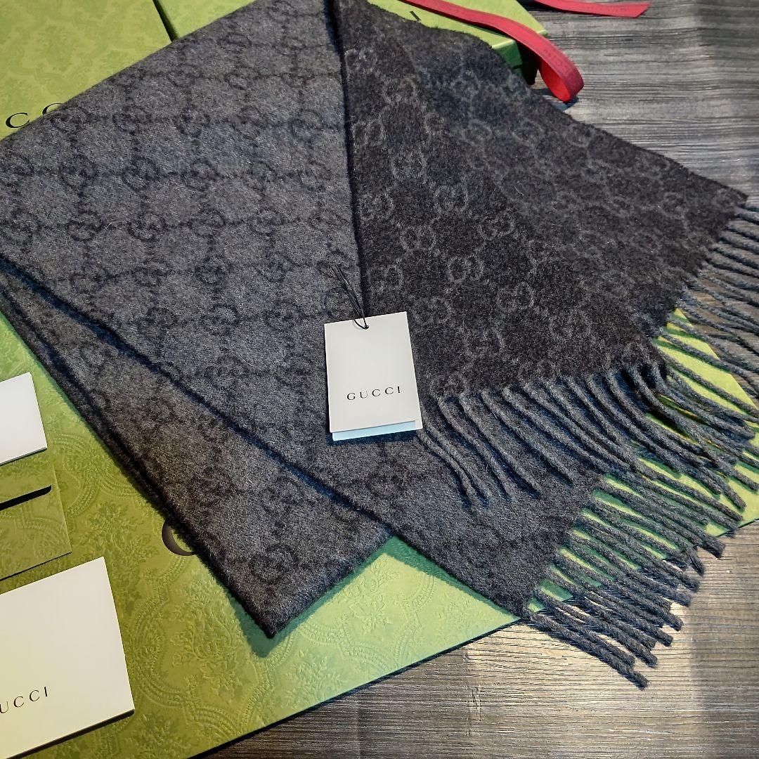 ❤新品箱袋付❤GUCCI マフラーショール ストール　最高級カシミア