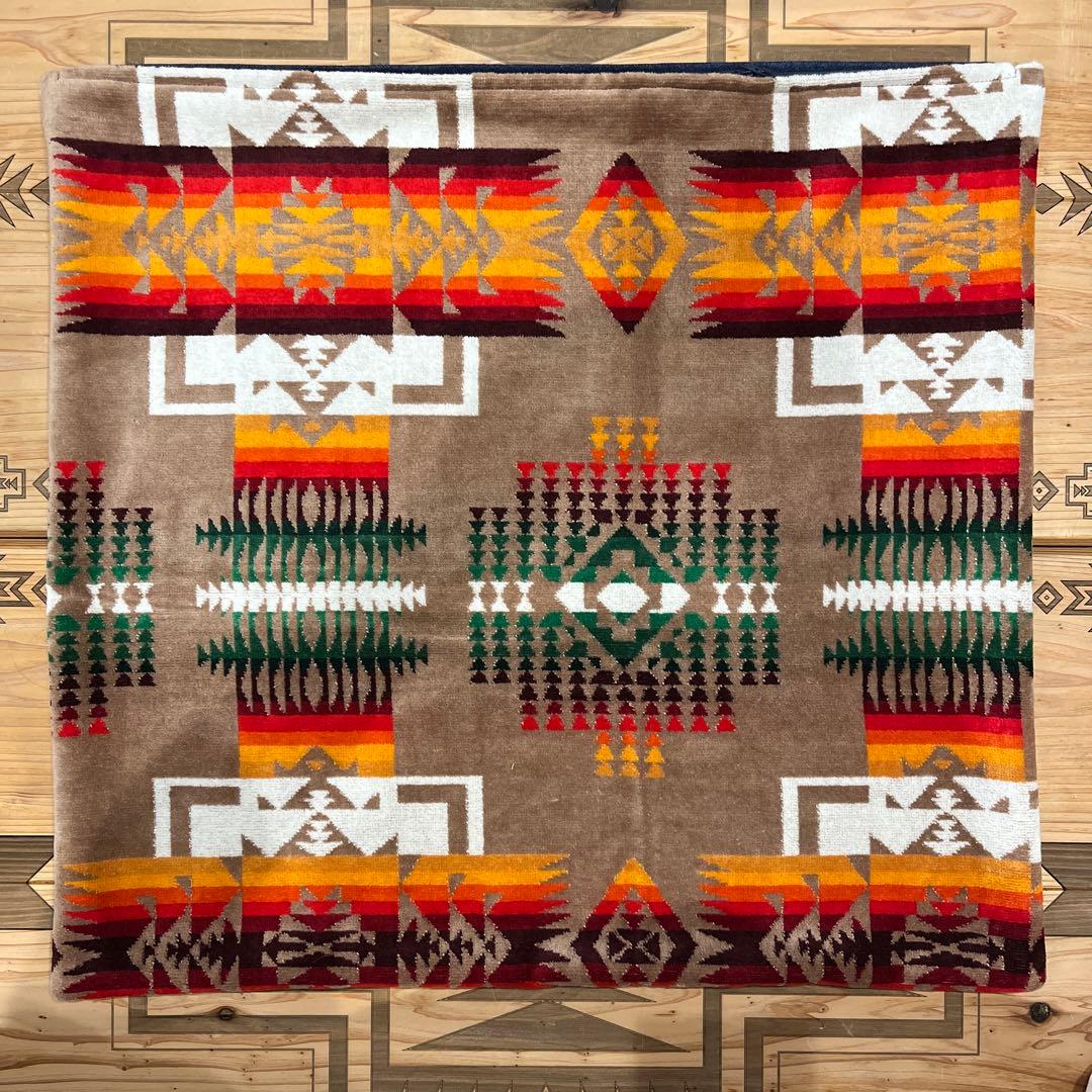 シモオチページ ペンドルトン リメイク クッションカバー カーキ 新品