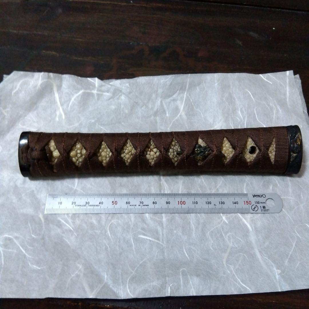 【値下げ】武具　柄前　長さ21.5cm　刀、長脇差用　縁頭、目貫等１作物　花鳥図