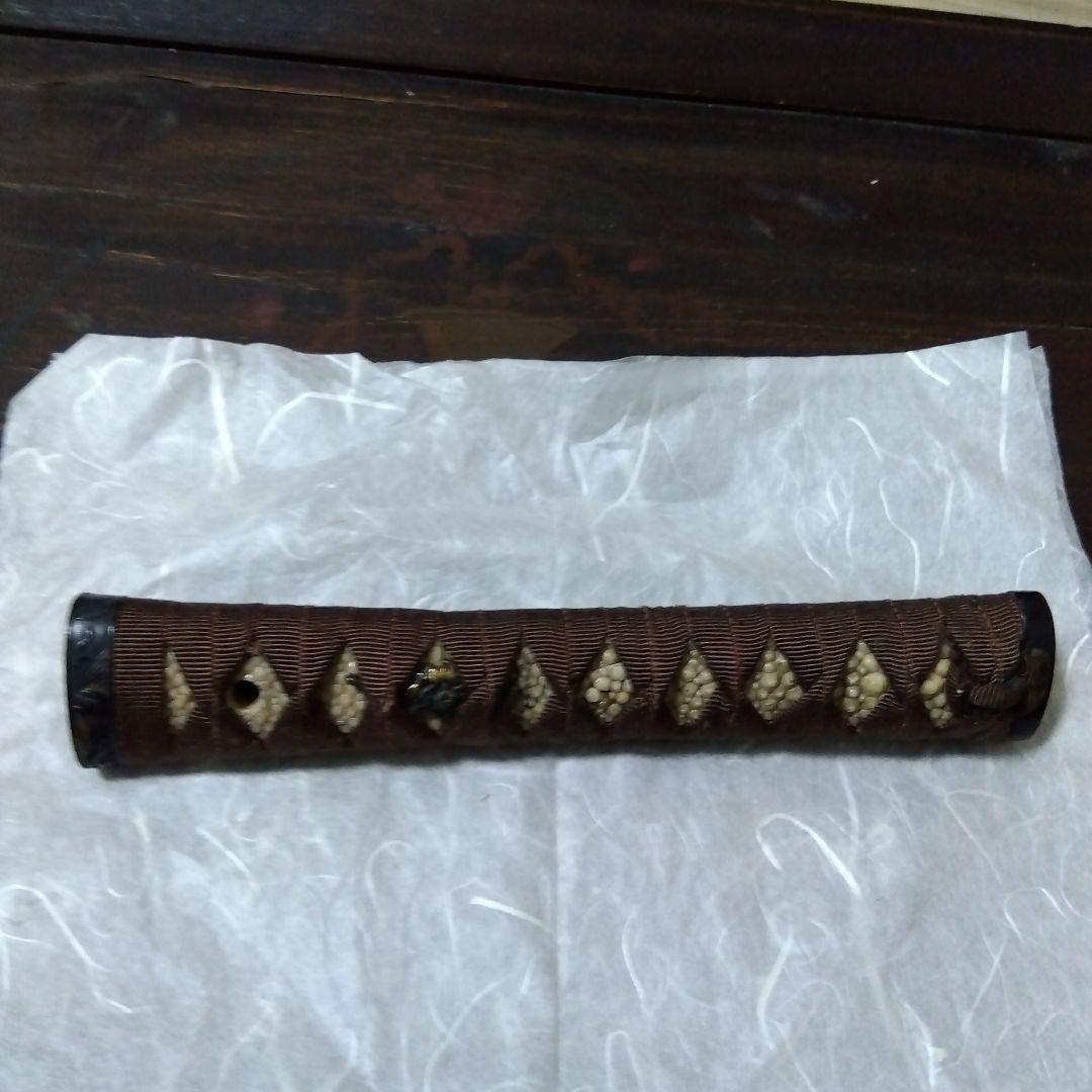 【値下げ】武具　柄前　長さ21.5cm　刀、長脇差用　縁頭、目貫等１作物　花鳥図