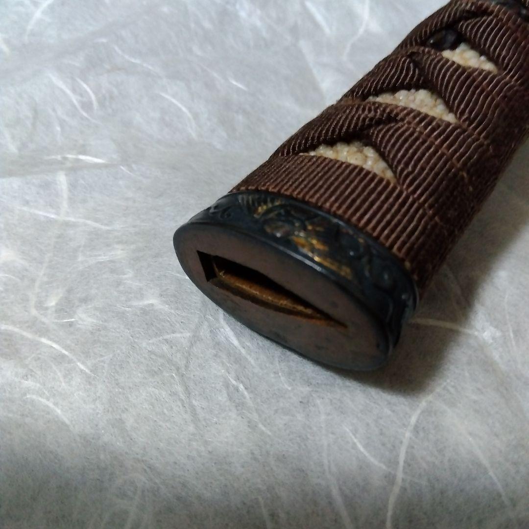 【値下げ】武具　柄前　長さ21.5cm　刀、長脇差用　縁頭、目貫等１作物　花鳥図