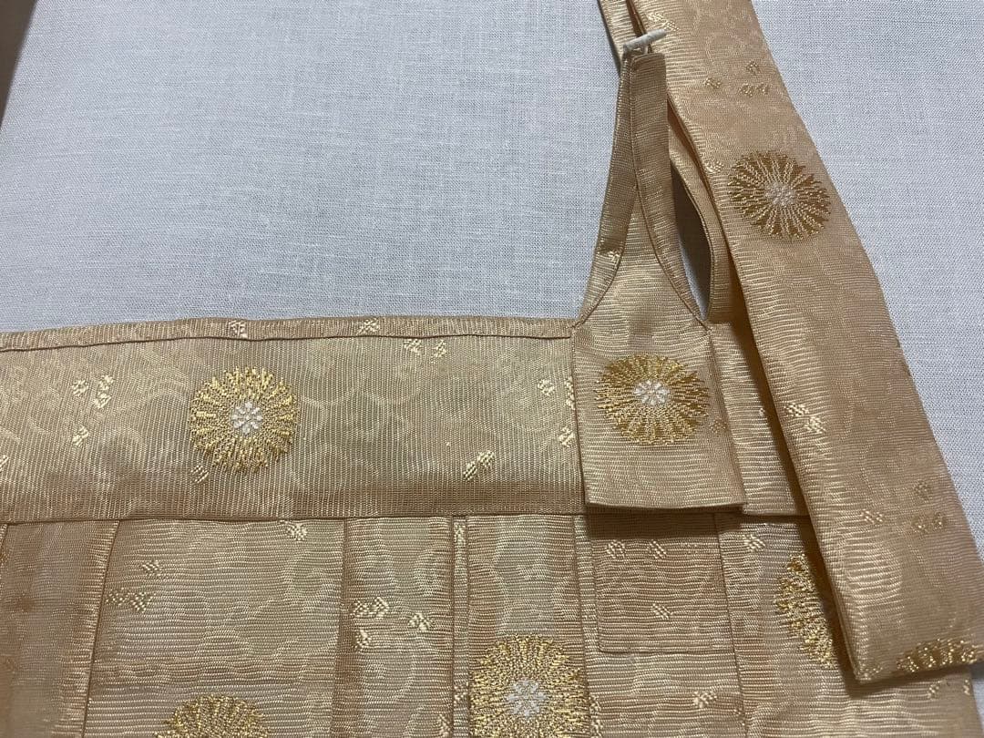 正絹　金紗　薄橙　臨済宗　1尺絡子