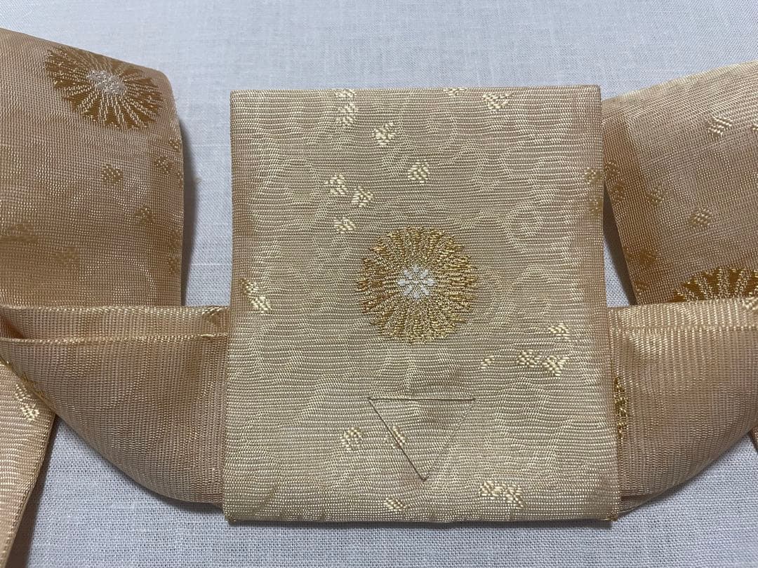 正絹　金紗　薄橙　臨済宗　1尺絡子