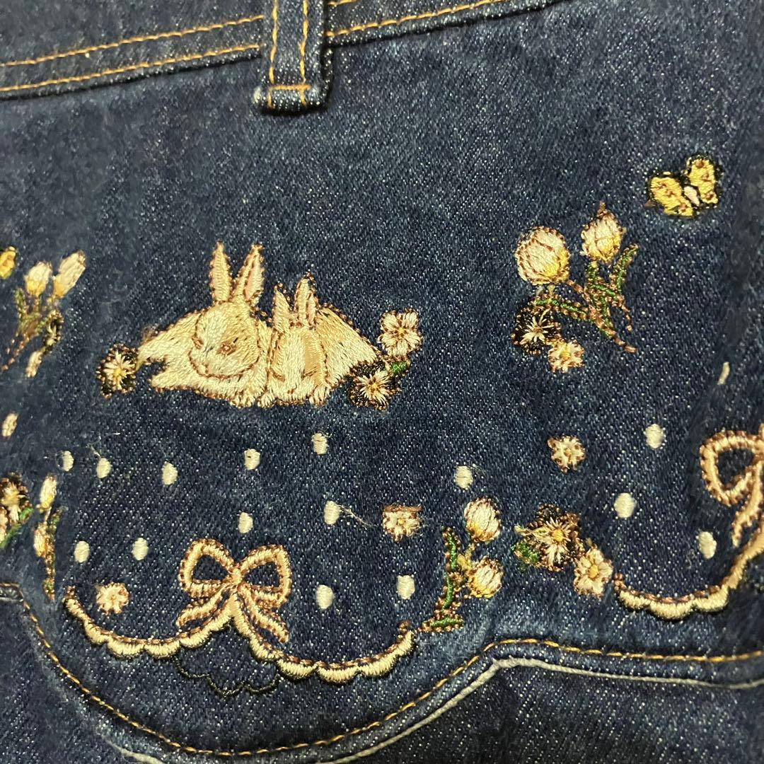 フランシュリッペ（大きいサイズ） ペッタリうさぎデニムスカート