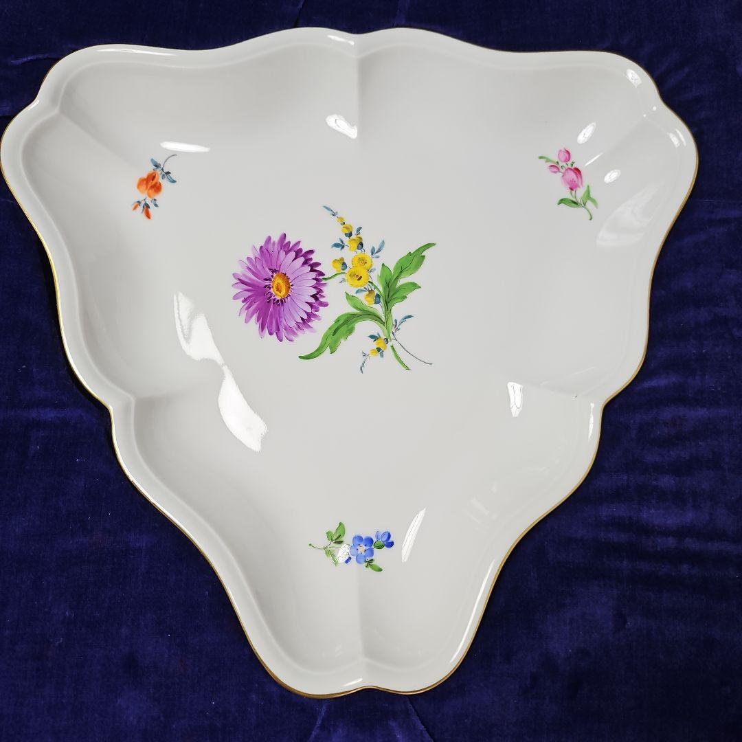 ②マイセン三角形の大皿 「お誂えケース」付き　２級