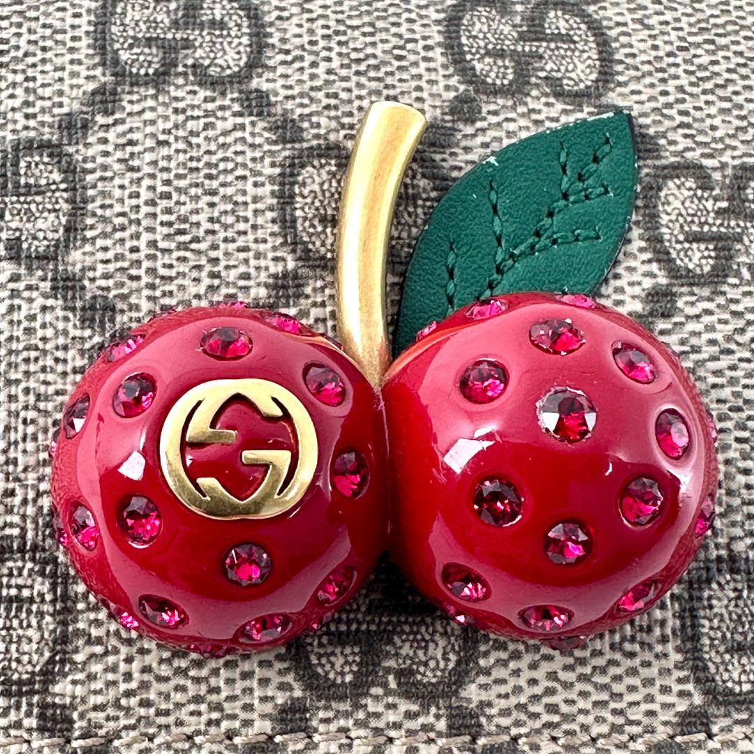 GUCCI グッチ チェリー 折り財布GGスプリーム/チェリーウォレット