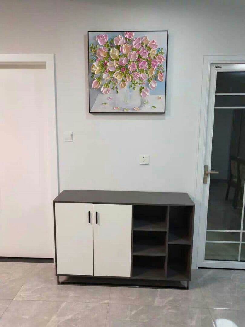 花 廊下壁画 純粋な手描きの絵画  応接間掛画 玄関飾り