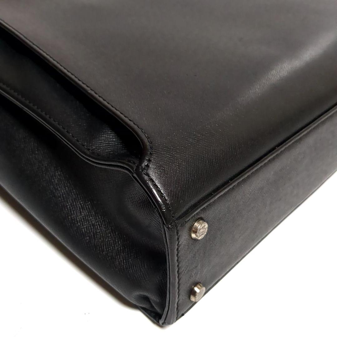 ✨BURBERRY✨ビジネスバッグ チェック レザー ブラック