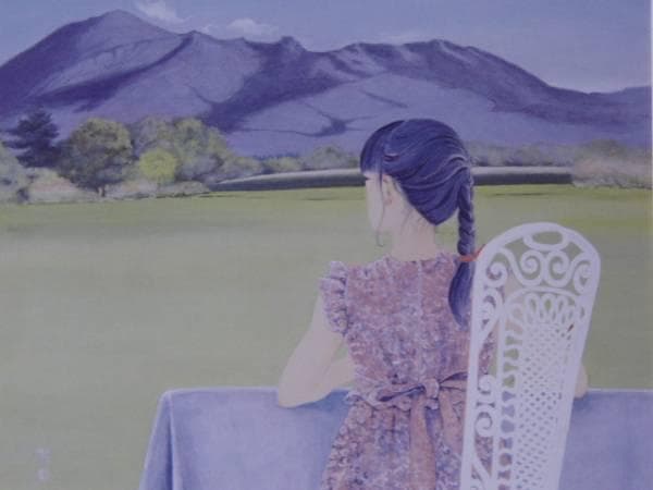 原田真理、【秘書便り】、希少な額装用画集より、新品額装付、状態良好