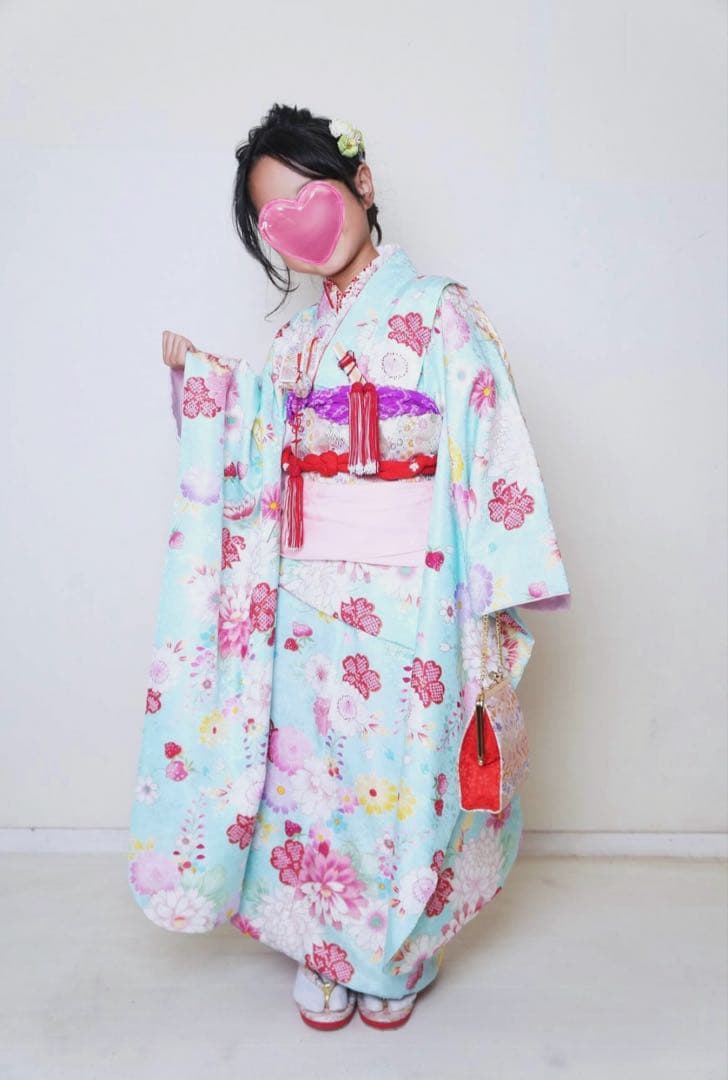 値下げ‼️美品✨格安✨七五三着物✨水色✨7歳