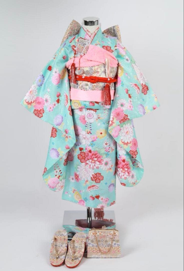 値下げ‼️美品✨格安✨七五三着物✨水色✨7歳