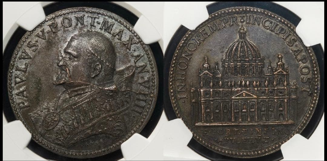 バシリカ大聖堂1613年 パウルス5世　ブロンズメダル