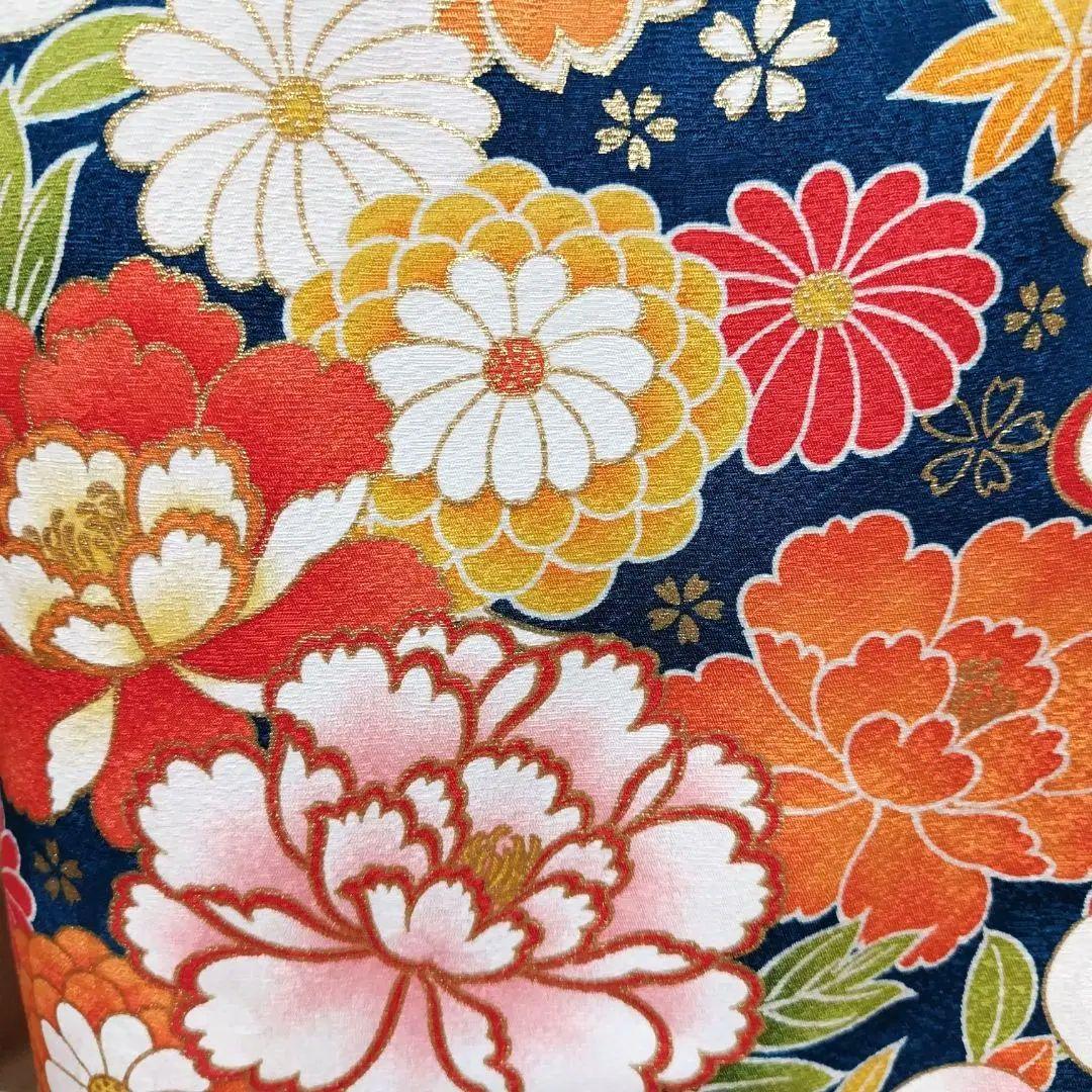 振袖フルセット(7点)・成人式・吉祥松竹梅・京都きもの友禅・刺繍・鹿の子柄