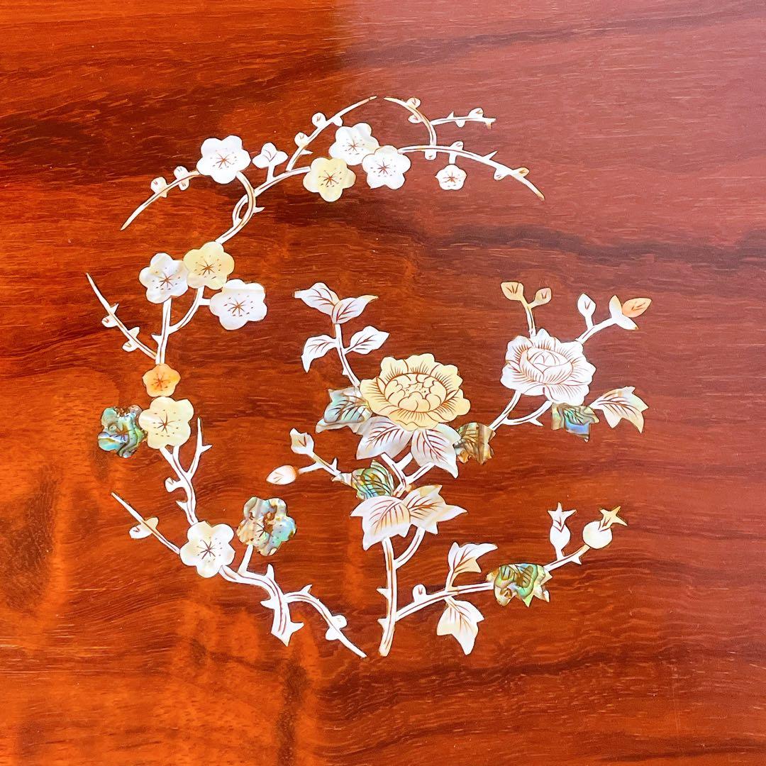 螺鈿細工 唐木家具 机 テーブル