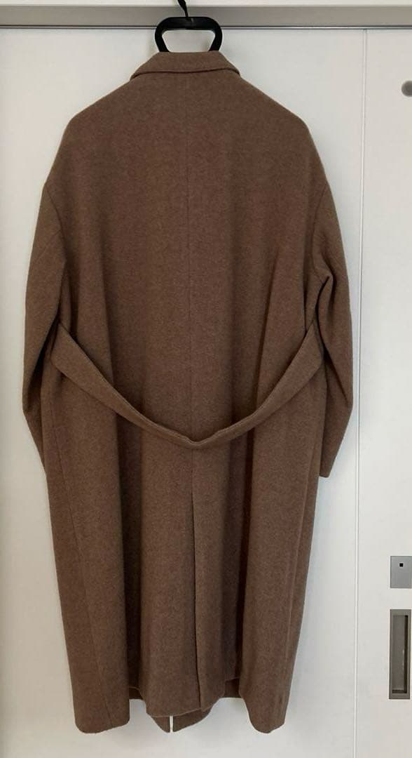 北欧暮らしの道具店　3WAYアレンジ襟のかろやかチェスターコート　ブラウン