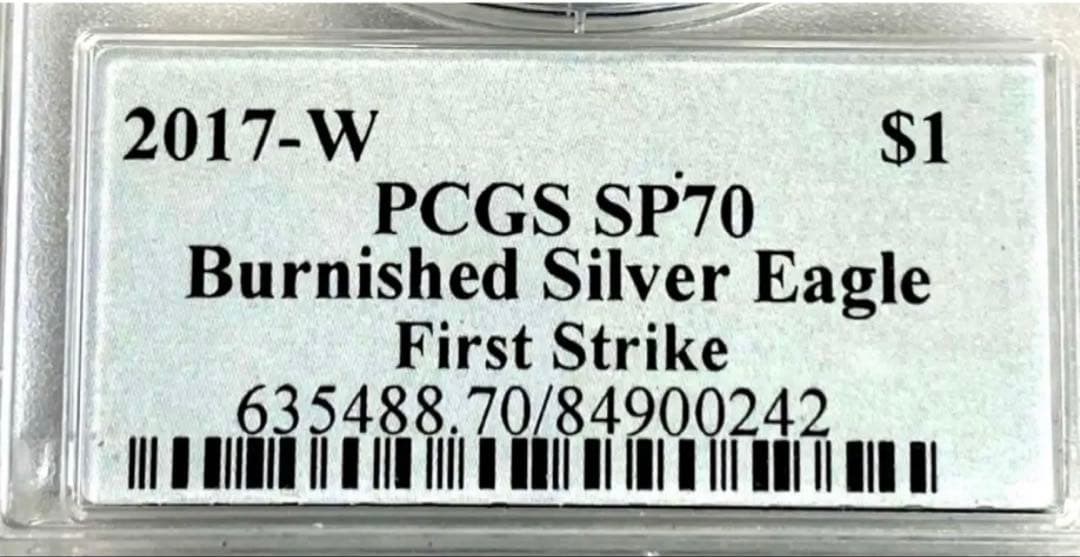 1/4迄価格★1ドル銀貨アメリカ2017-W $1★PCGS鑑定 SP70
