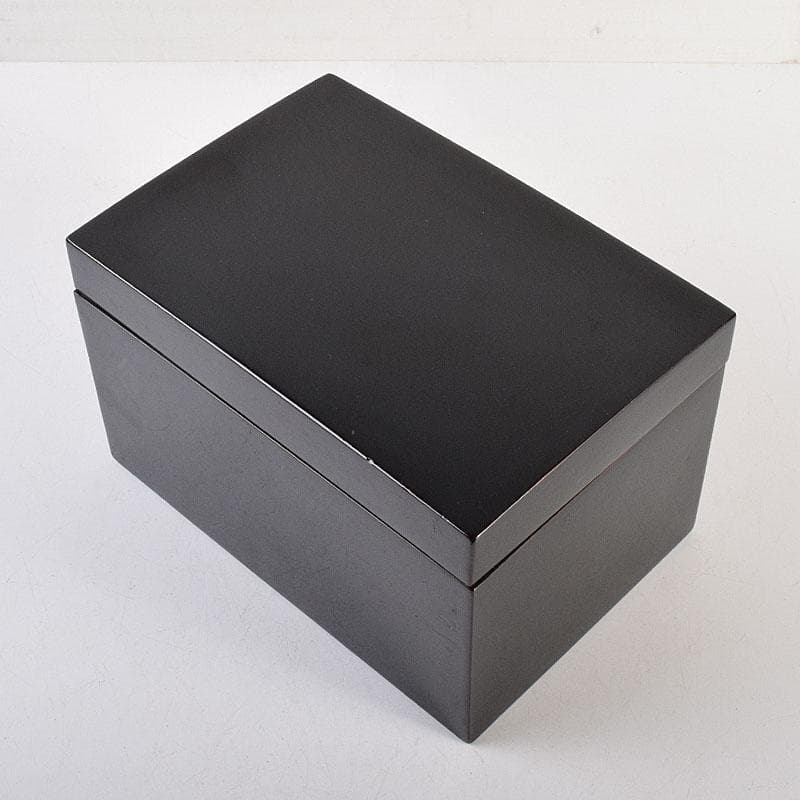 茶道具　黒塗茶箱　茶碗　朱塗　棗　香合など　十一点　一式　仕覆付　M　R8831