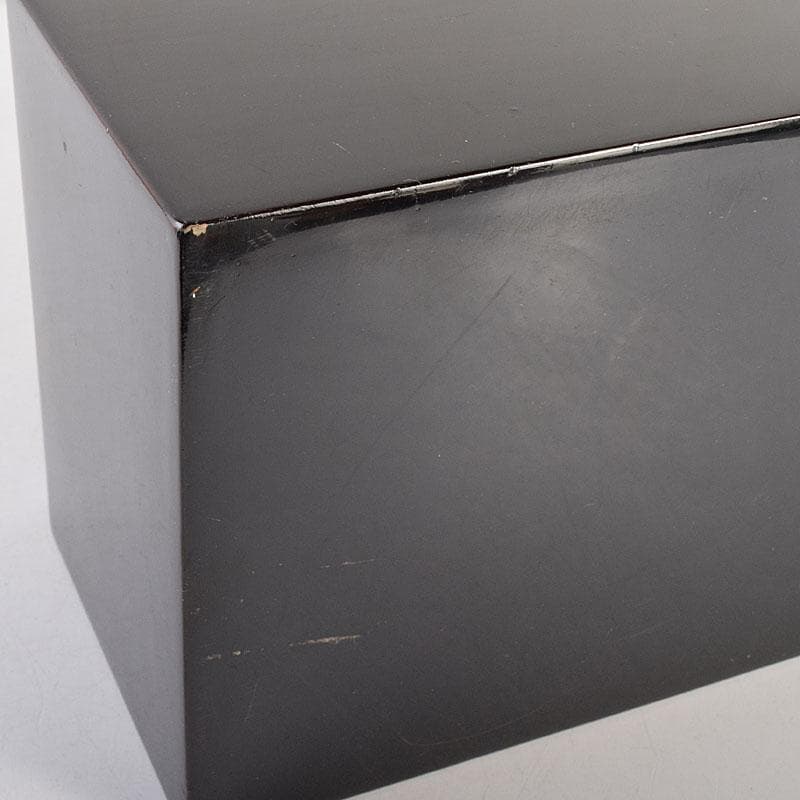 茶道具　黒塗茶箱　茶碗　朱塗　棗　香合など　十一点　一式　仕覆付　M　R8831