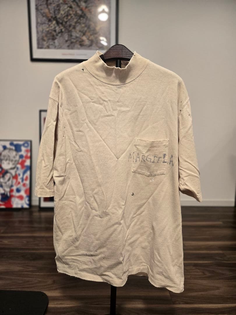 Maison Margiela　ハイネック Tシャツ クリーム色