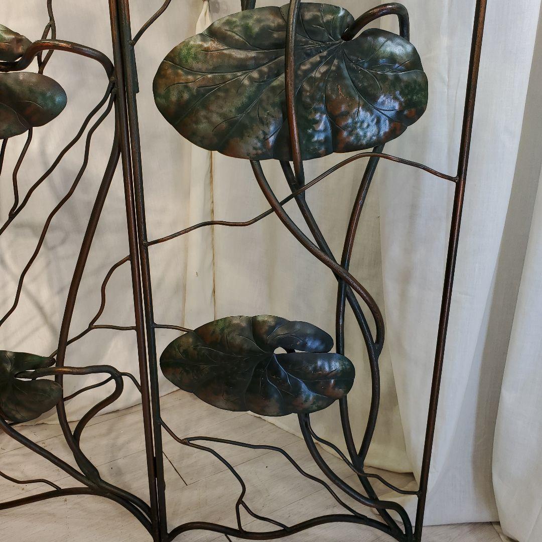 Y*U様 蓮　パーテーション　ロートアイアン　大型　衝立　作家物　２０万　アンテ